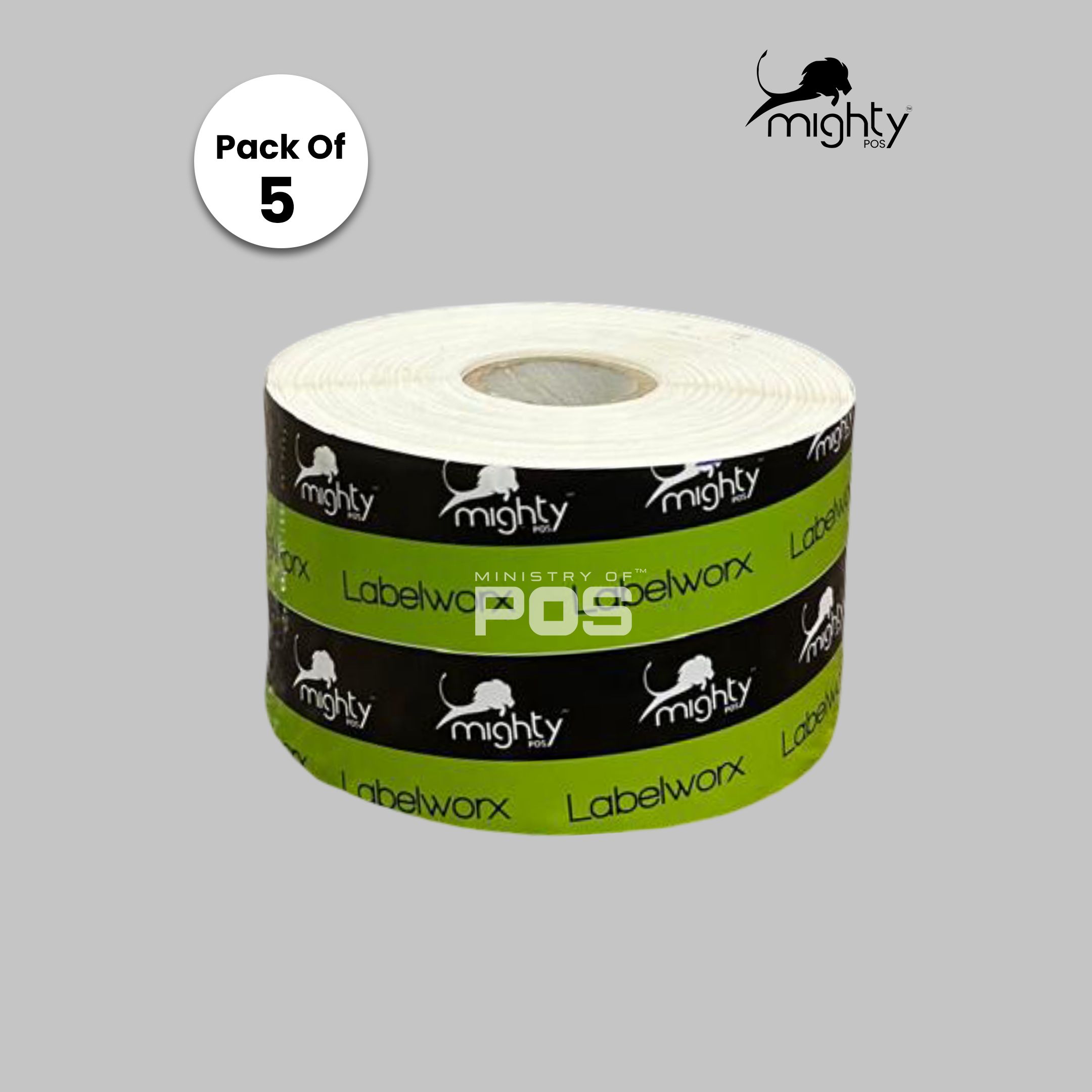 Labelworx LW50251A Barcode Label Rolls (Pack of 5)